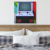 Toile Arcade Jeu Vidéo Joystick Coloré Mur Art (Insitu(Chambre))