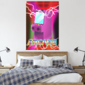 Toile Arcade rétro des années 1980 (Insitu(Chambre))