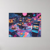 Toile Arcade Rétro Futuriste dans l'Espace (Recto)