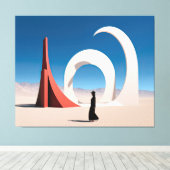 Toile Arcane du désert : Echos de l'infini (Insitu (Plancher de Bois))