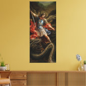 Toile Archange Michel et serpent maléfique (Insitu(Salon))