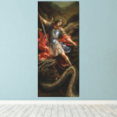 Toile Archange Michel et serpent maléfique (Insitu (Plancher de Bois))