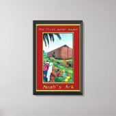 Toile Arche de Noé Animaux marchant sur le cadre rouge d (Recto)