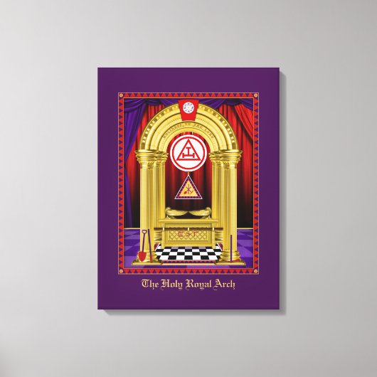 Toile Arche Masonique Saint-Royal Avec Outils De Travail (Recto)