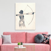 Toile Archeresse aquarelle Silhouette (Insitu(Salon))