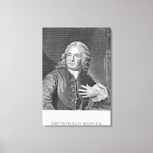 Toile Archibald Bower, gravée par J. Hollonray (Recto)