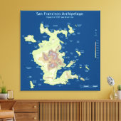 Toile Archipel de San Francisco, 200' de niveau de la me (Insitu(Salon))