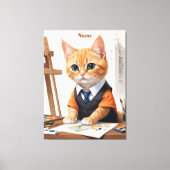 Toile Architecte sophistiqué Chat Ginger Kitten Art (Recto)