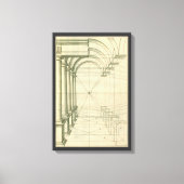 Toile Architecture Ancienne, Arches Colonnes Perspective (Recto)