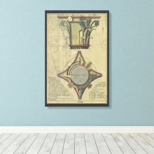 Toile Architecture Ancienne, Couronne de Capitale Décora (Insitu (Plancher de Bois))