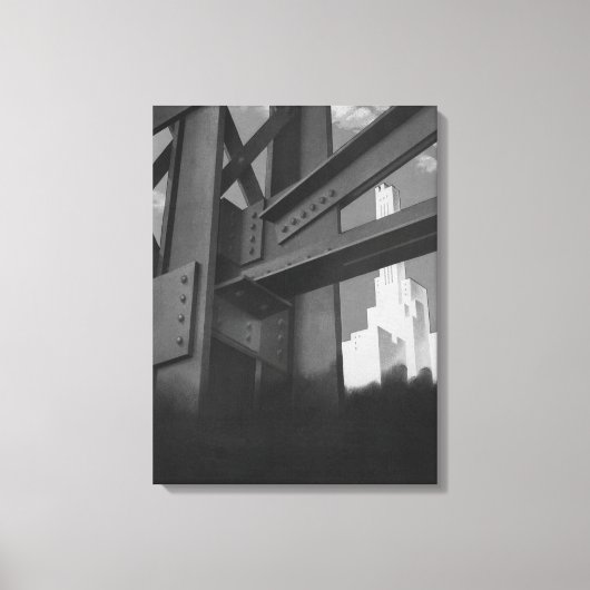 Toile Architecture de gratte-ciel de construction en aci (Recto)