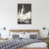 Toile Architecture d'église en noir et blanc (Insitu(Chambre))