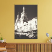Toile Architecture d'église en noir et blanc (Insitu(Salon))