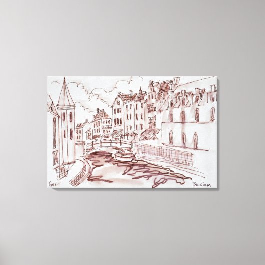 Toile Architecture flamande | Gand, Belgique (Recto)