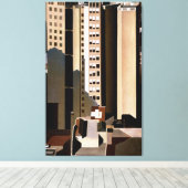 Toile Architecture vintage, gratte-ciel de Sheeler, 1922 (Insitu (Plancher de Bois))