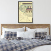 Toile Architecture Vintage ; Volute de chapiteau par Vig (Insitu(Chambre))