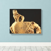 Toile Archivage de grès Buff avec griffin, Sanchi, MP (Insitu (Plancher de Bois))