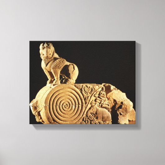 Toile Archivage de grès Buff avec griffin, Sanchi, MP (Recto)