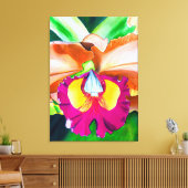 Toile Ardoise à fleurs colorées (Insitu(Salon))