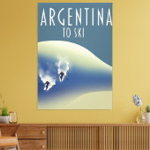Toile Argentine : affiche de ski de style Vintage (Insitu(Salon))