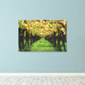 Toile Argentine, Mendoza, Rangée De Raisins Dans Le Vign (Insitu (Plancher de Bois))