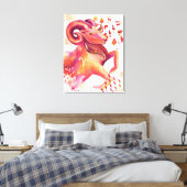 Toile Aries Zodiac Abstrait Aquarelle Mur Art (Insitu(Chambre))