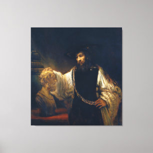 Toile Aristote avec un buste d'Homère par Rembrandt (165