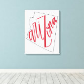 Toile Arizona | Design de typographie d'État (Insitu (Plancher de Bois))