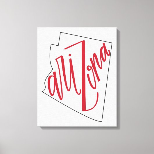 Toile Arizona | Design de typographie d'État (Recto)