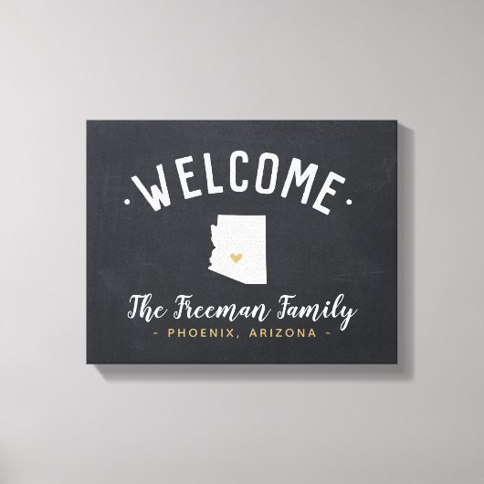 Toile Arizona Family Monogram Affiche de bienvenue (Recto)