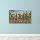 Toile Arizona - Howdy de Arizona à Cactus Font (Insitu (Plancher de Bois))