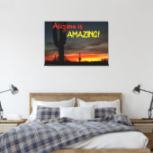 Toile "Arizona is Amazing !" Cactus Sunset Sonoran (Insitu(Chambre))