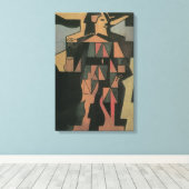 Toile Arlequin de Juan Gris, Cubisme Vintage Art (Insitu (Plancher de Bois))