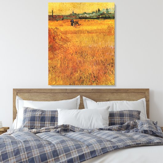 Toile Arles Vue des champs de blé. Vincent van Gogh (Insitu(Chambre))