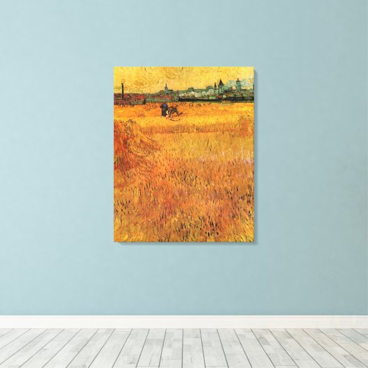 Toile Arles Vue des champs de blé. Vincent van Gogh (Insitu (Plancher de Bois))