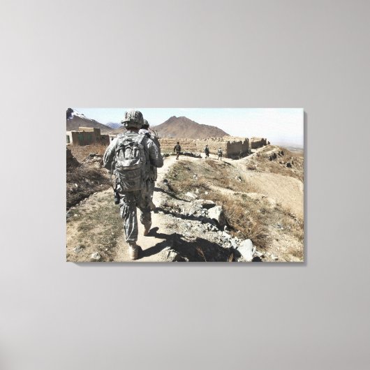 Toile Armée nationale afghane et soldats américains (Recto)