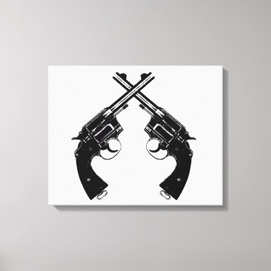 Toile Armes à feu Vintages en noir (Recto)