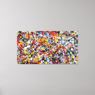 Toile ARMOIRE COLORÉ VI - Peinture d'action -Abstrait-