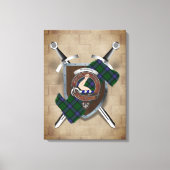 Toile Armstrong Clan Badge Crossed Swords Canvas Imprime (Recto)