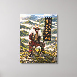 Toile Armure de samouraï Takeda Shingen Montagnes Vertes