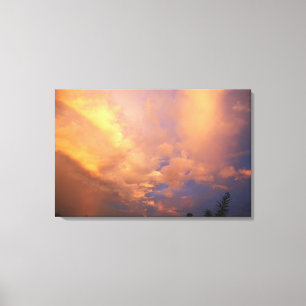 Toile Arrangement de Sun derrière des nuages