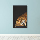 Toile Arrière du tigre assis sur la plateforme (Insitu (Plancher de Bois))