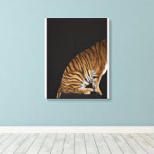 Toile Arrière du tigre assis sur la plateforme (Insitu (Plancher de Bois))