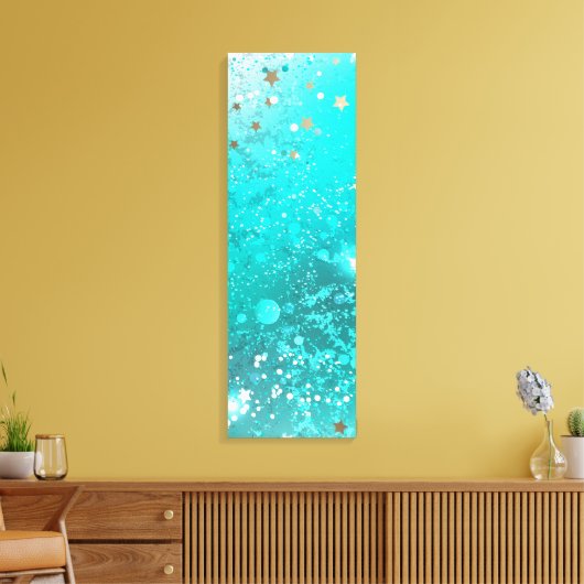 Toile Arrière - plan à huile Turquoise de la menthe (Insitu(Salon))