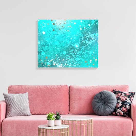 Toile Arrière - plan à huile Turquoise de la menthe (Insitu(Salon))