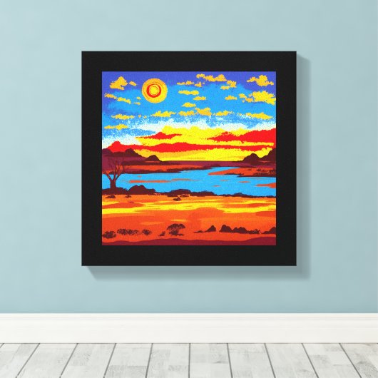 Toile Arrière - plan Abstrait du désert #4 (Insitu (Plancher de Bois))