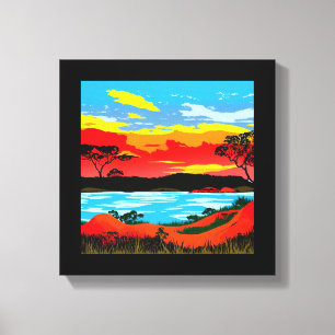 Toile Arrière - plan Abstrait du désert no 5 Imprimer