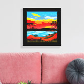 Toile Arrière - plan Abstrait du désert no 5 Imprimer (Insitu(Salon))