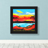 Toile Arrière - plan Abstrait du désert no 5 Imprimer (Insitu (Plancher de Bois))