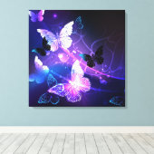 Toile Arrière - plan avec papillons de nuit (Insitu (Plancher de Bois))